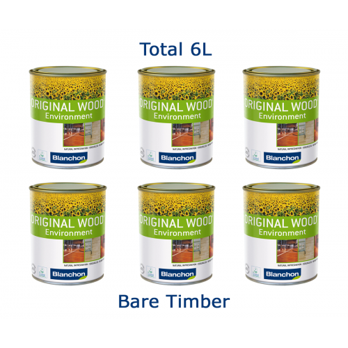 Blanchon BIOBASED ORIGINAL WOOD ENVIRONMENT 6 ltr (six 1 ltr cans) BARE TIMBER 01771205 (BL)